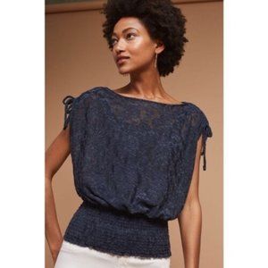 Anthropologie Deletta Loretta Banded Hem Top